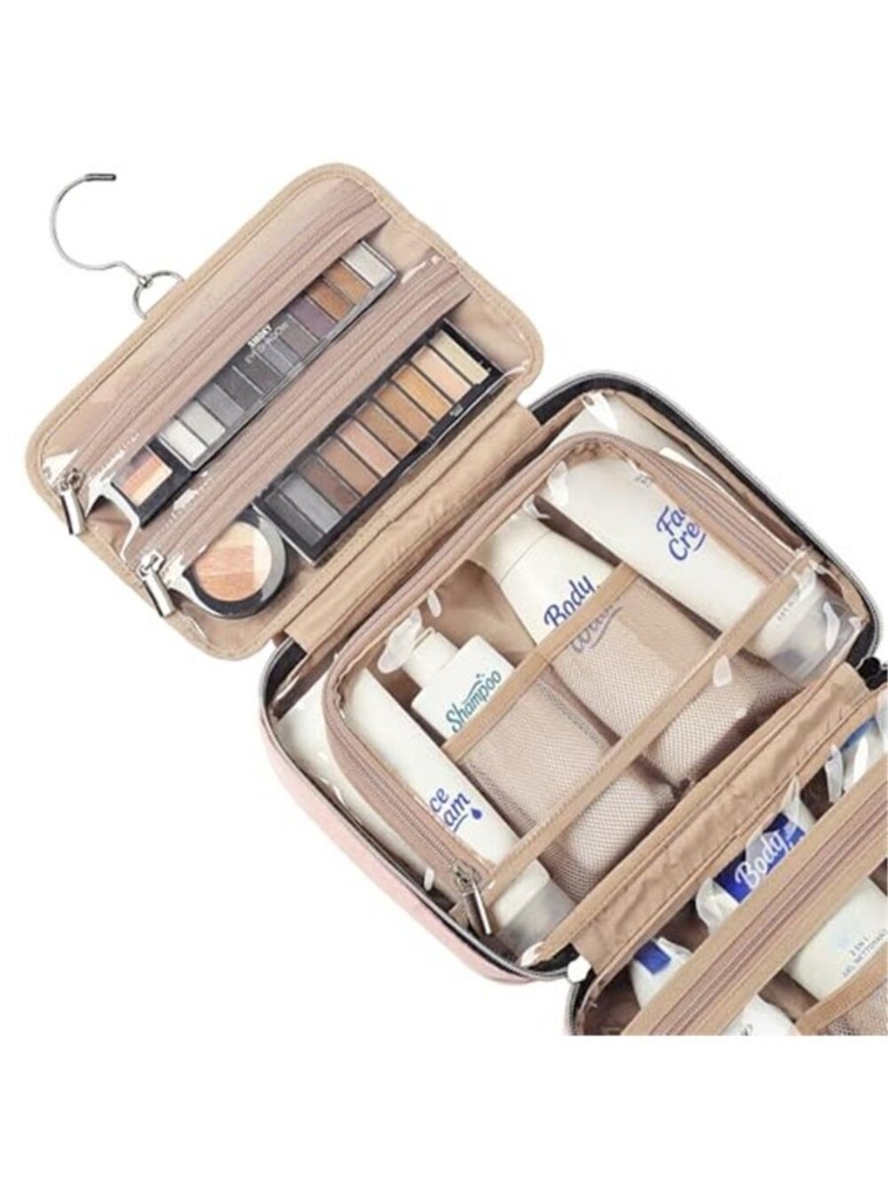 Travel Toiletry Bag for women, Portable Hanging makeup Organizer | for Travel - Picture 4 of 6